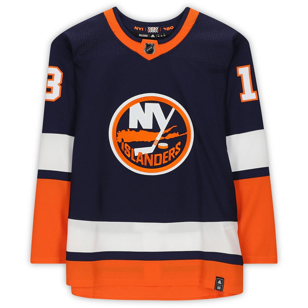 Maillot authentique rétro inversé autographié Adidas 2020-21 des Islanders de New York par Mathew Barzal