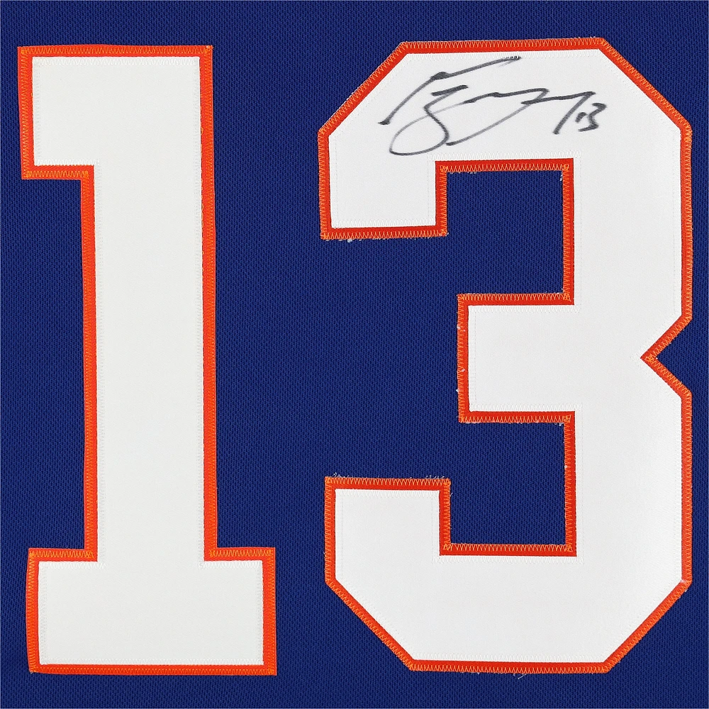 Mathew Barzal Islanders de New York Maillot authentique bleu autographié Adidas