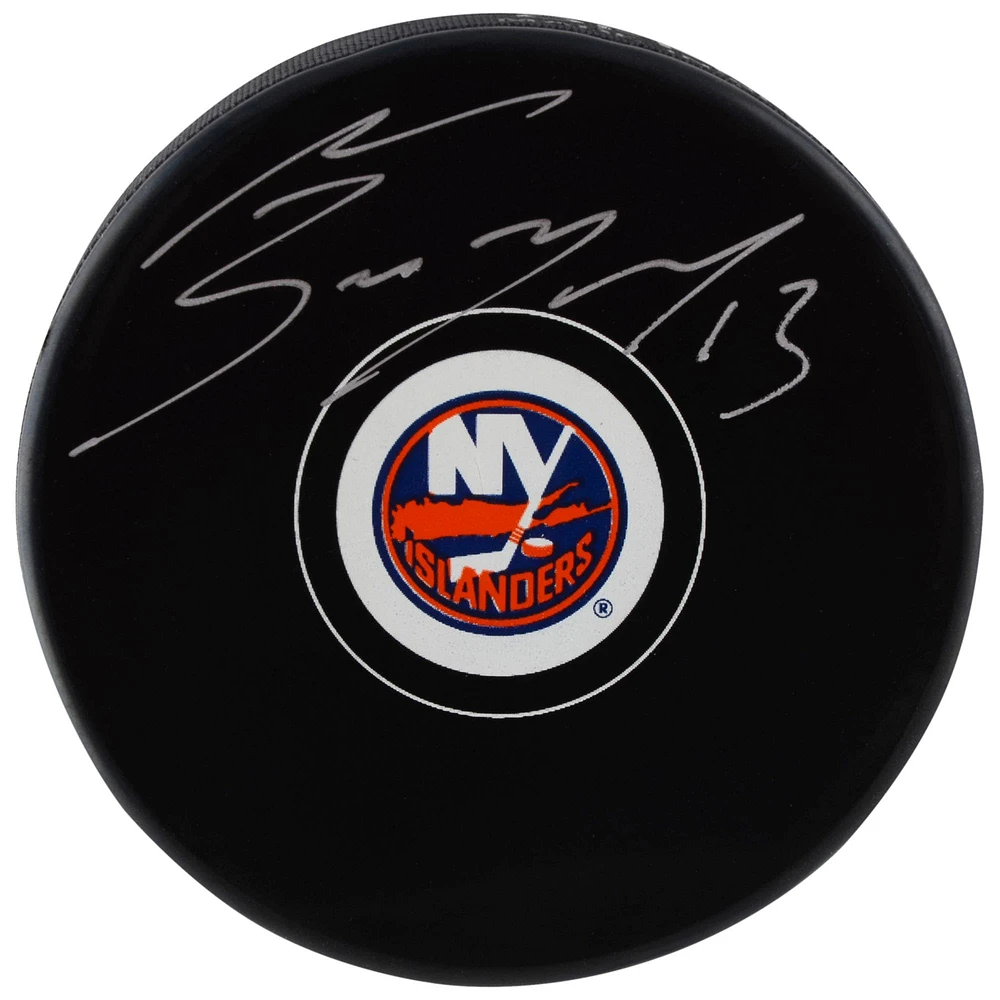Rondelle de hockey autographiée par Mathew Barzal des Islanders de New York