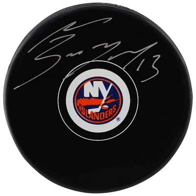 Rondelle de hockey autographiée par Mathew Barzal des Islanders de New York