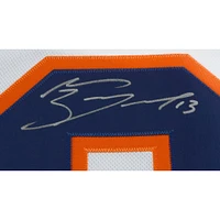 Mathew Barzal Islanders de New York Maillot authentique blanc autographié Adidas