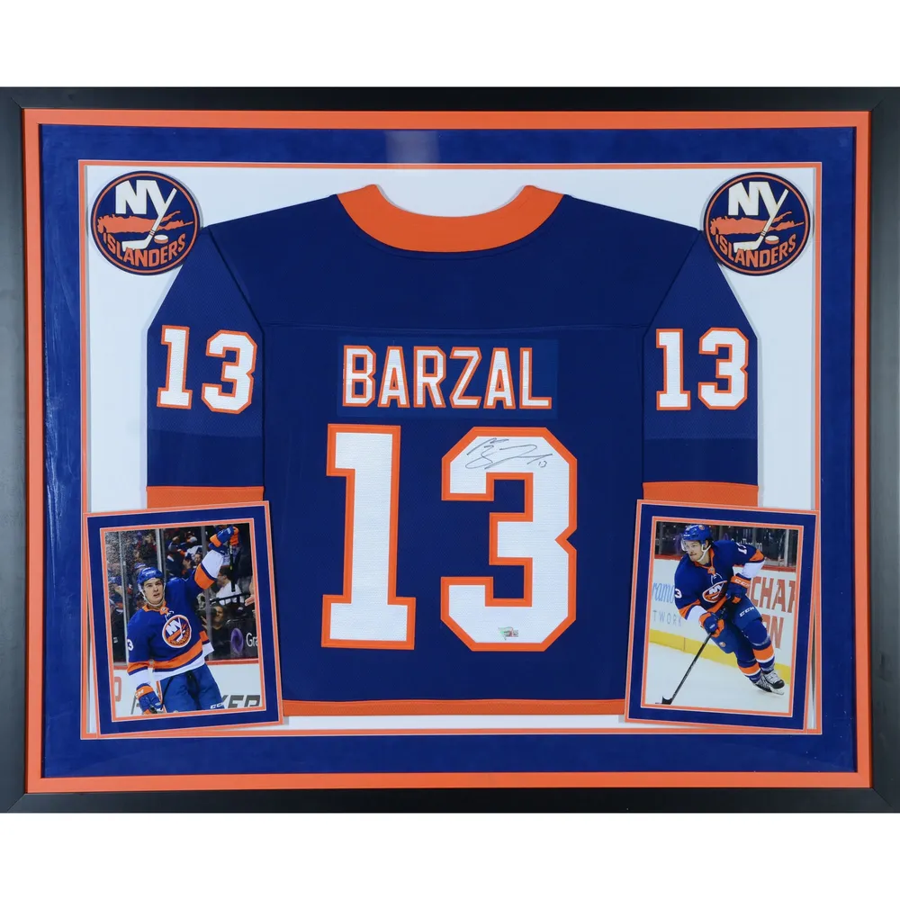 Mathew Barzal New York Islanders Impact Jersey Frame
