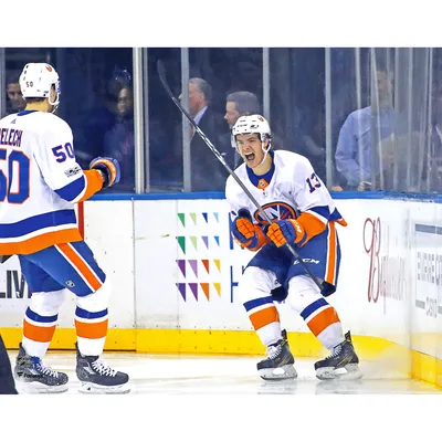 Lids Mathew Barzal New York Islanders Fanatics Authentic Unsigned Blue  Jersey Skating Photograph