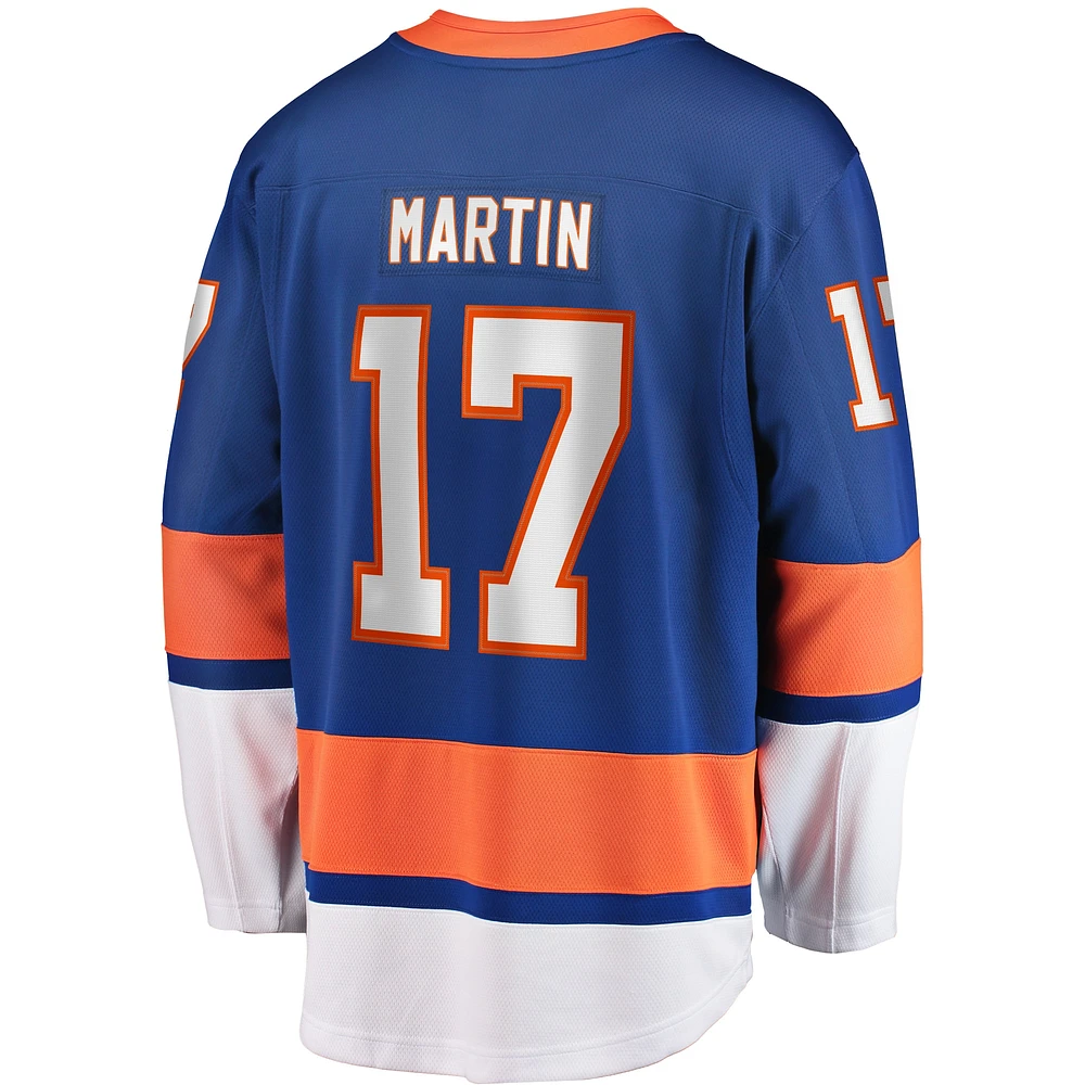 Maillot de joueur échappé à domicile des fanatiques Islanders New York Matt Martin - Royal