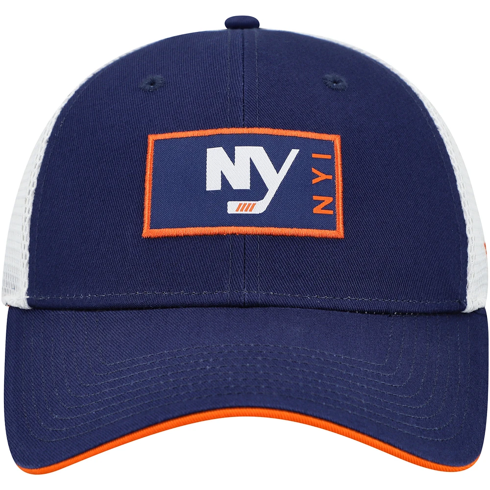 Casquette ajustable authentique Pro Rink Trucker Fanatics Royal New York Islanders pour hommes