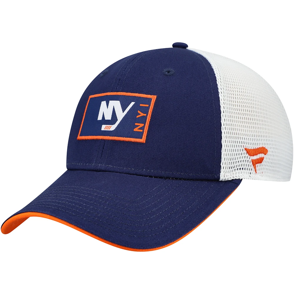 Casquette ajustable authentique Pro Rink Trucker Fanatics Royal New York Islanders pour hommes