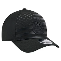 Men's New Era  Black New York Islanders Game Day Stealth Flag 9FORTY A-Frame Adjustable Hat