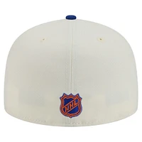 Men's New Era  White New York Islanders Chrome Two-Toned 59FIFTY Fitted Hat