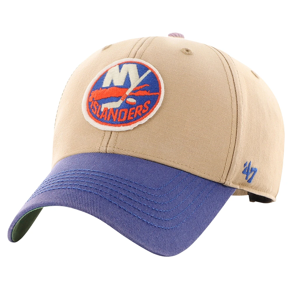 Men's '47 Khaki/Royal New York Islanders Dusted Sedgwick MVP Adjustable Hat