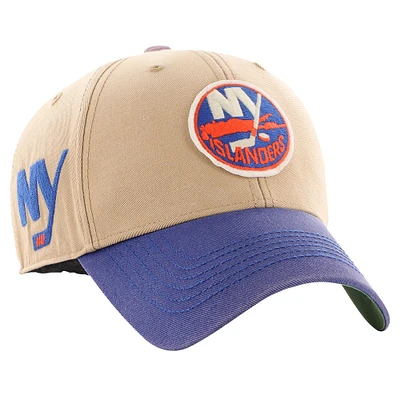 Men's '47 Khaki/Royal New York Islanders Dusted Sedgwick MVP Adjustable Hat