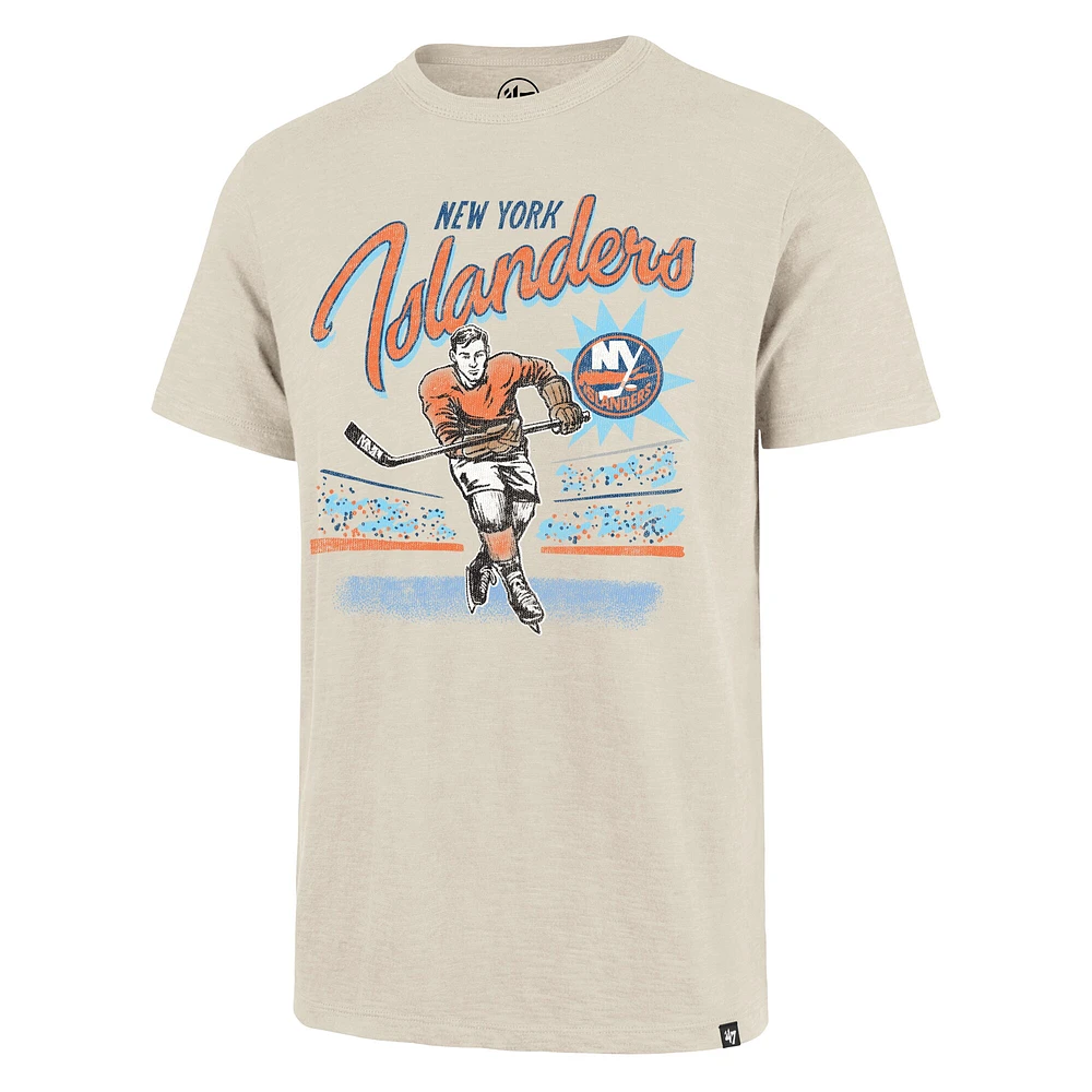 T-shirt de hockey Golden Scrum pour homme '47 Natural New York Islanders