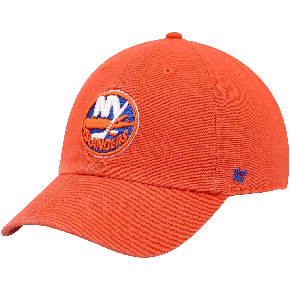 Men's '47 Orange New York Islanders Clean Up Adjustable Hat