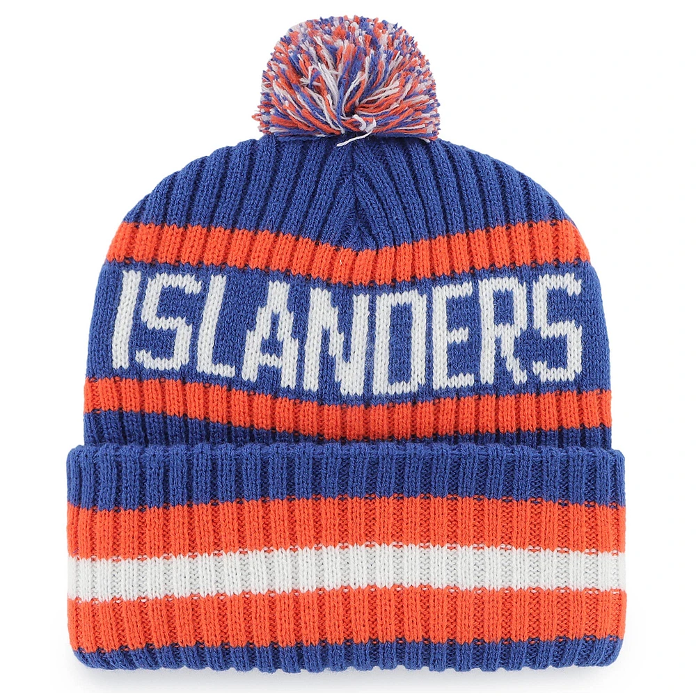 Bonnet en tricot à revers Bering des Islanders de New York '47 pour homme avec pompon