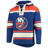 Men's '47 Royal New York Islanders Superior Lacer Pullover Hoodie