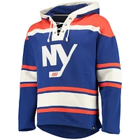 Men's '47 Royal New York Islanders Superior Lacer Pullover Hoodie