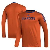 Men's adidas Orange New York Islanders AEROREADY® Long Sleeve T-Shirt