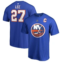 T-shirt Anders Lee Royal pour homme avec nom et numéro des New York Islanders