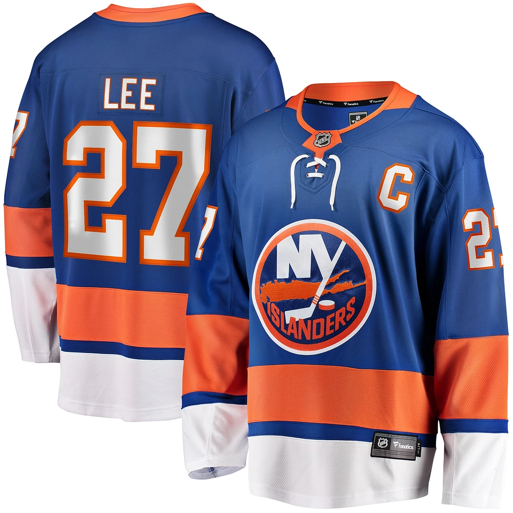 Maillot de joueur échappé Anders Lee Royal New York Islanders Fanatics pour hommes