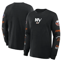 T-shirt à manches longues noir fanatiques pour hommes New York Islanders Boxed Legacy