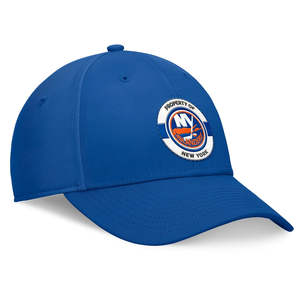 Casquette flexible bleue New York Islanders Authentic Pro Training Camp pour hommes