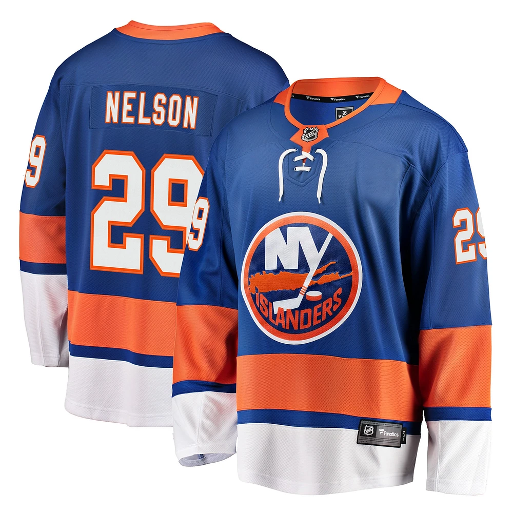 Maillot de joueur échappé des Fanatics Brock Nelson Royal Islanders New York pour hommes