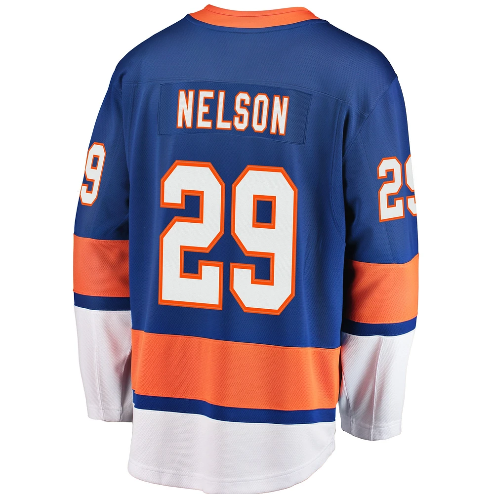 Maillot de joueur échappé des Fanatics Brock Nelson Royal Islanders New York pour hommes