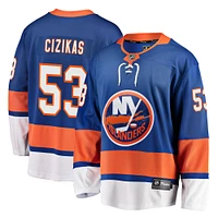 Maillot de joueur échappé Casey Cizikas Royal New York Islanders Fanatics pour hommes