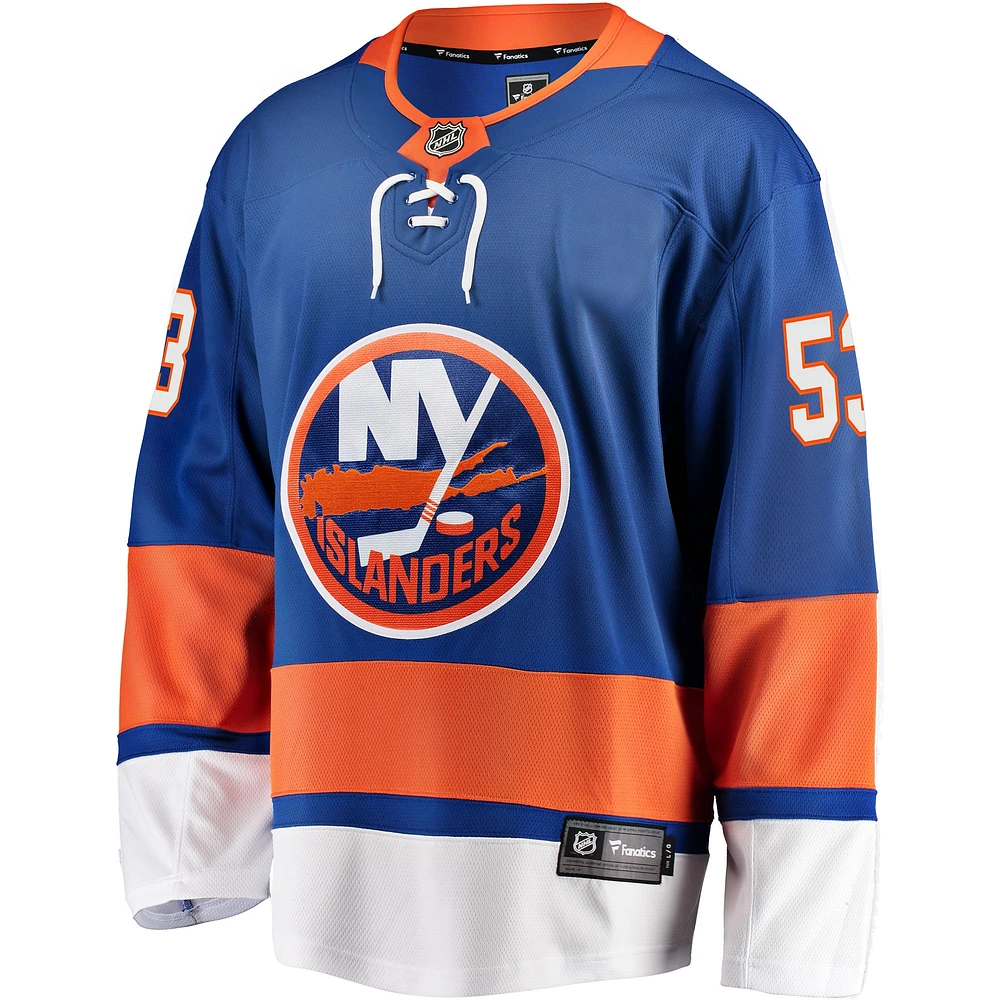 Maillot de joueur échappé Casey Cizikas Royal New York Islanders Fanatics pour hommes