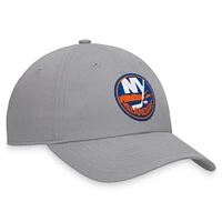 Men's Fanatics Gray New York Islanders Extra Time Adjustable Hat