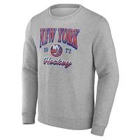 Men's Fanatics Gray New York Islanders Nimbus Fleece Pullover Sweatshirt