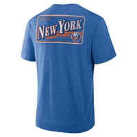 T-shirt Fan Lanes Tri-Blend Heather Royal pour hommes des New York Islanders