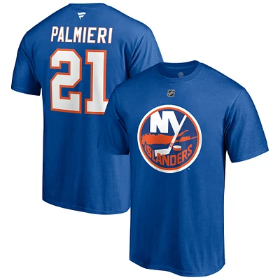 Men's Fanatics Kyle Palmieri Royal New York Islanders Authentic Stack Name & Number T-Shirt