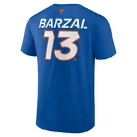 Men's Fanatics Mathew Barzal Royal New York Islanders Authentic Pro Prime Name & Number T-Shirt