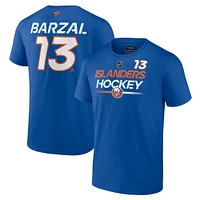 T-shirt avec nom et numéro Fanatics Mathew Barzal Royal New York Islanders pour hommes Authentic Pro Prime