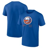 T-shirt avec nom et numéro Fanatics Mathew Barzal Royal New York Islanders pour hommes