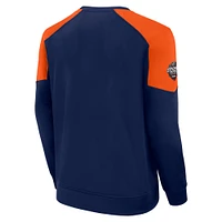 Men's Fanatics Navy New York Islanders 2024 NHL Stadium Series Authentic Pro Fleece Logo Pullover Sweatshirt