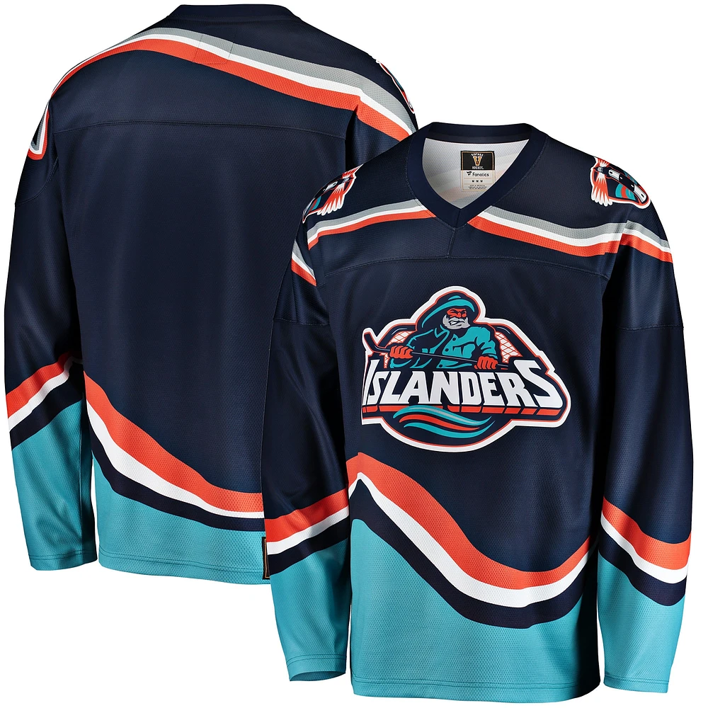 Men's Fanatics Navy New York Islanders Premier Breakaway Heritage - Jersey