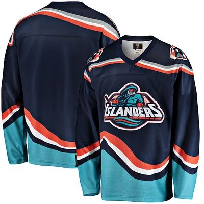 Men's Fanatics Navy New York Islanders Premier Breakaway Heritage - Jersey