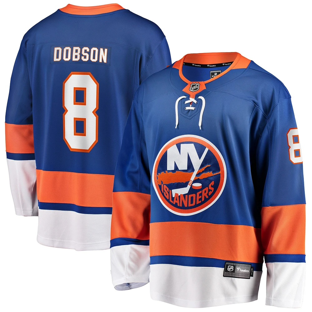 Maillot de joueur réplique des Fanatics Noah Dobson Royal Islanders New York pour hommes