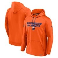 Men's Fanatics  Orange New York Islanders Authentic Pro Rink Fleece Pullover Hoodie