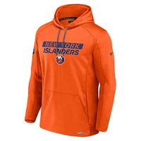 Men's Fanatics  Orange New York Islanders Authentic Pro Rink Fleece Pullover Hoodie