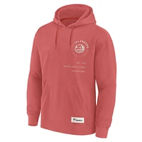 Men's Fanatics Red New York Islanders Future Ground Info Pullover Hoodie