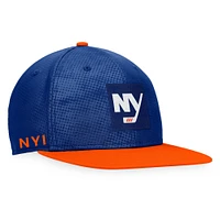 Casquette Snapback Authentic Pro Alternate Logo Fanatics Royal/Orange pour hommes des Islanders de New York