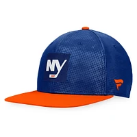 Casquette Snapback Authentic Pro Alternate Logo Fanatics Royal/Orange pour hommes des Islanders de New York