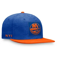 Men's Fanatics  Royal/Orange New York Islanders Authentic Pro Rink Snapback Hat