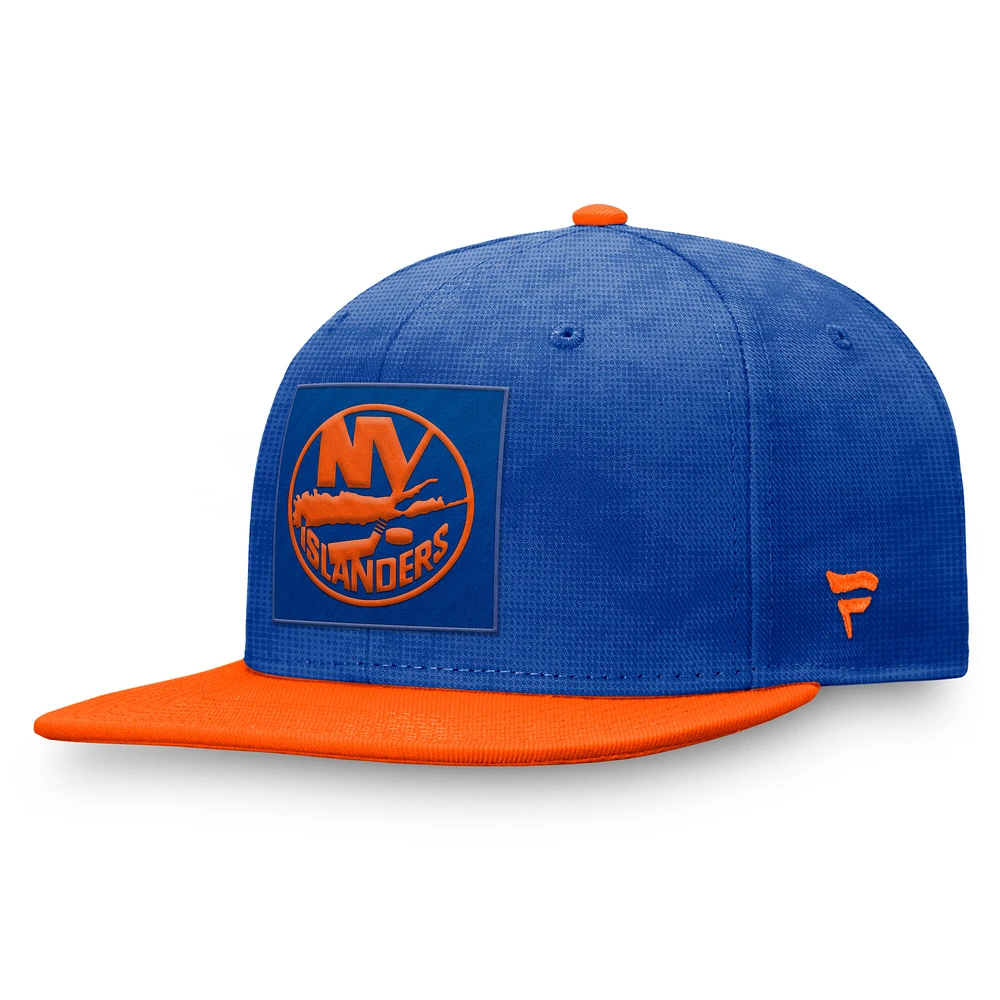 Men's Fanatics  Royal/Orange New York Islanders Authentic Pro Rink Snapback Hat