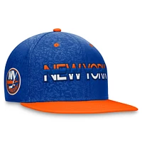 Men's Fanatics  Royal/Orange New York Islanders Authentic Pro Rink Two-Tone Snapback Hat