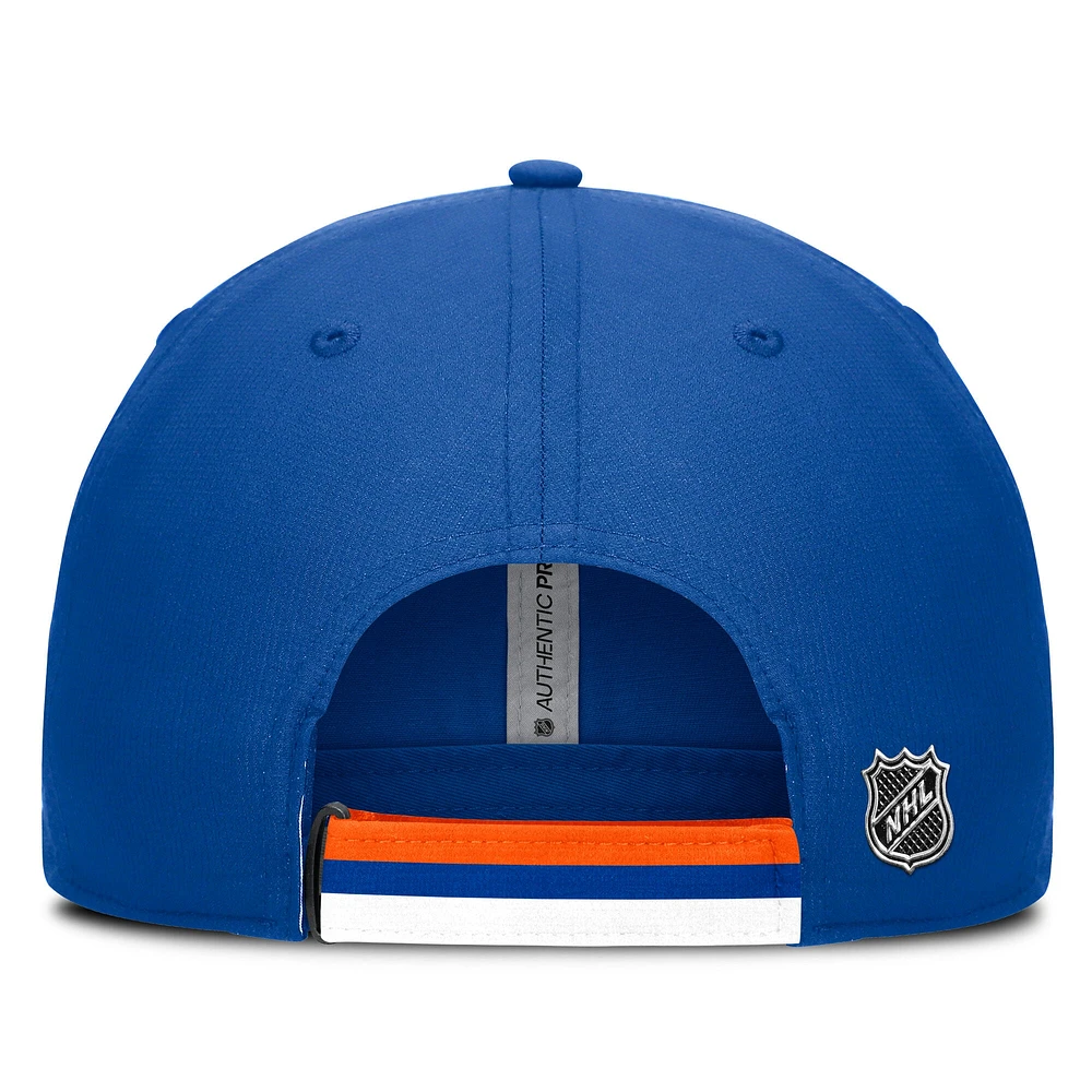 Men's Fanatics Royal/Orange New York Islanders Authentic Pro Ripstop Adjustable Hat