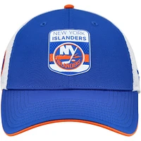 Men's Fanatics Royal/White New York Islanders Authentic Pro Draft Podium Trucker Adjustable Hat
