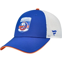 Men's Fanatics Royal/White New York Islanders Authentic Pro Draft Podium Trucker Adjustable Hat